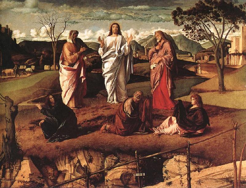 BELLINI, Giovanni Transfiguration of Christ fdr oil painting image